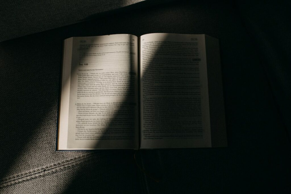 كتاب مفتوح في ضوء هادئ