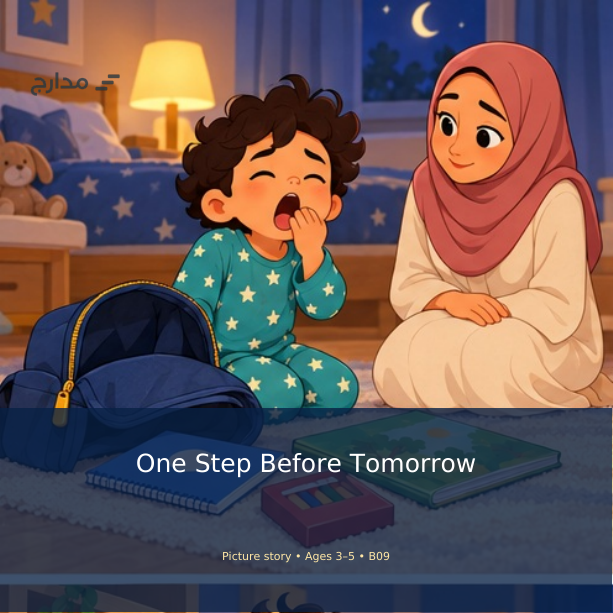 One Step Before Tomorrow cover: Adam beside his bag in the evening