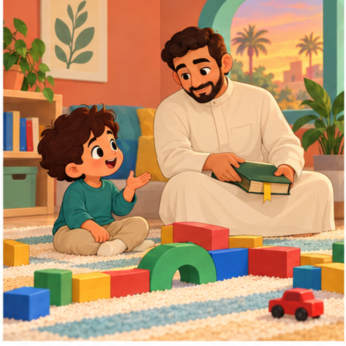 Yusuf asks his father why he stopped at Maghrib time