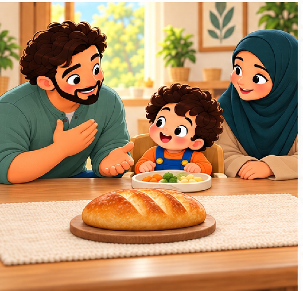 Dad thanks his wife, the child’s mum