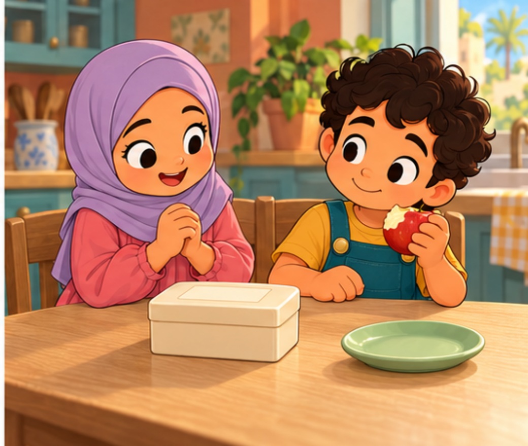 ليان أخت ياسر تعود فتجد علبتها كما هي بجوار أخيها