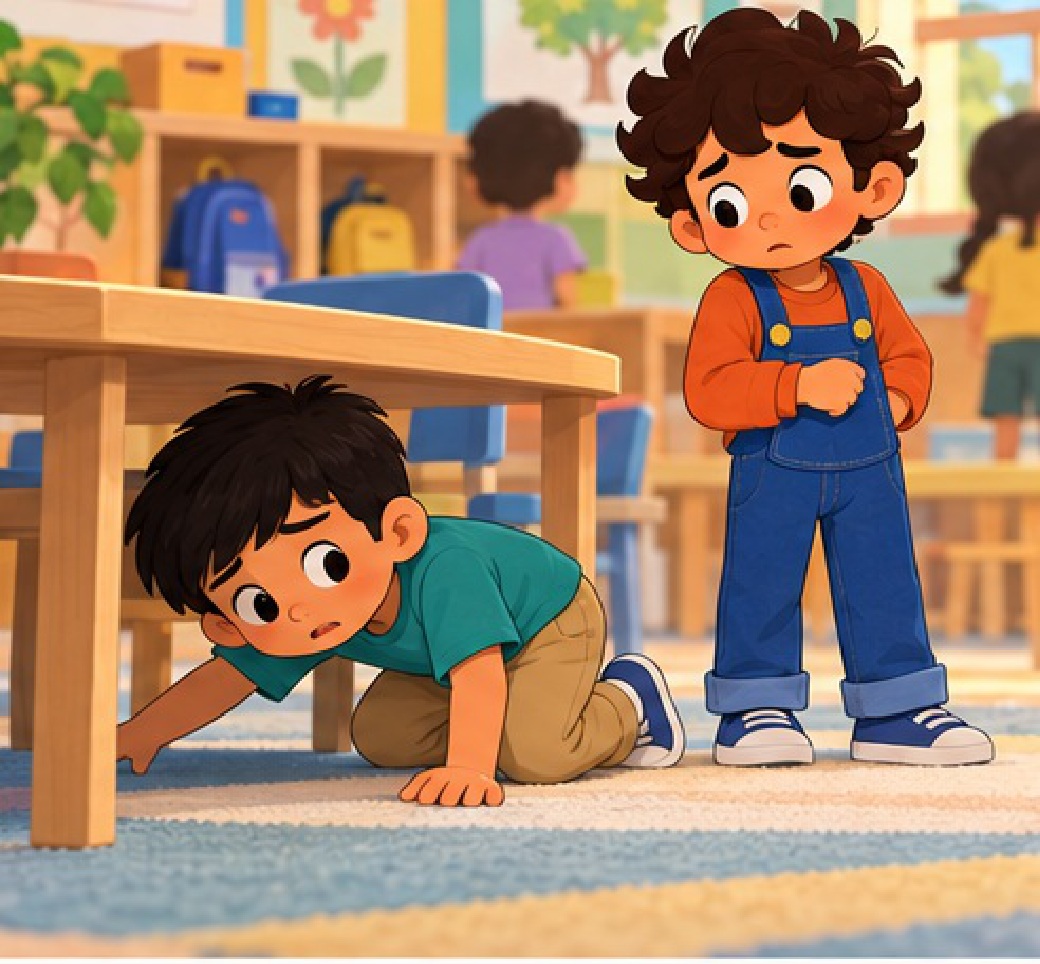 Sami searches while Omar keeps a hand near his pocket
